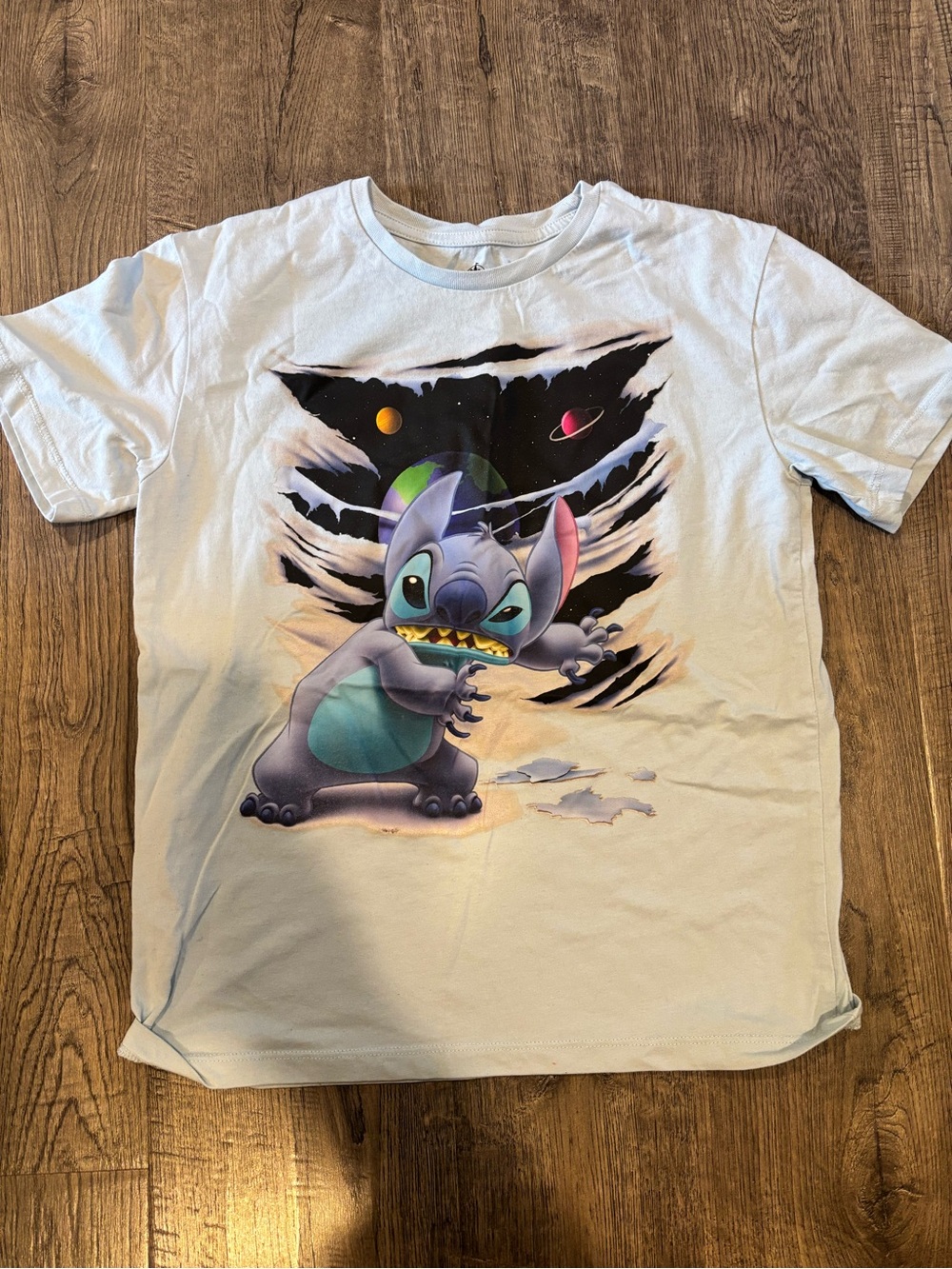 Disney Light Blue Stitch Space Graphic Tee